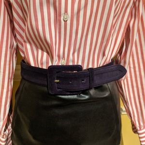 Purple Suede & Leather Ralph Lauren Belt - Size S